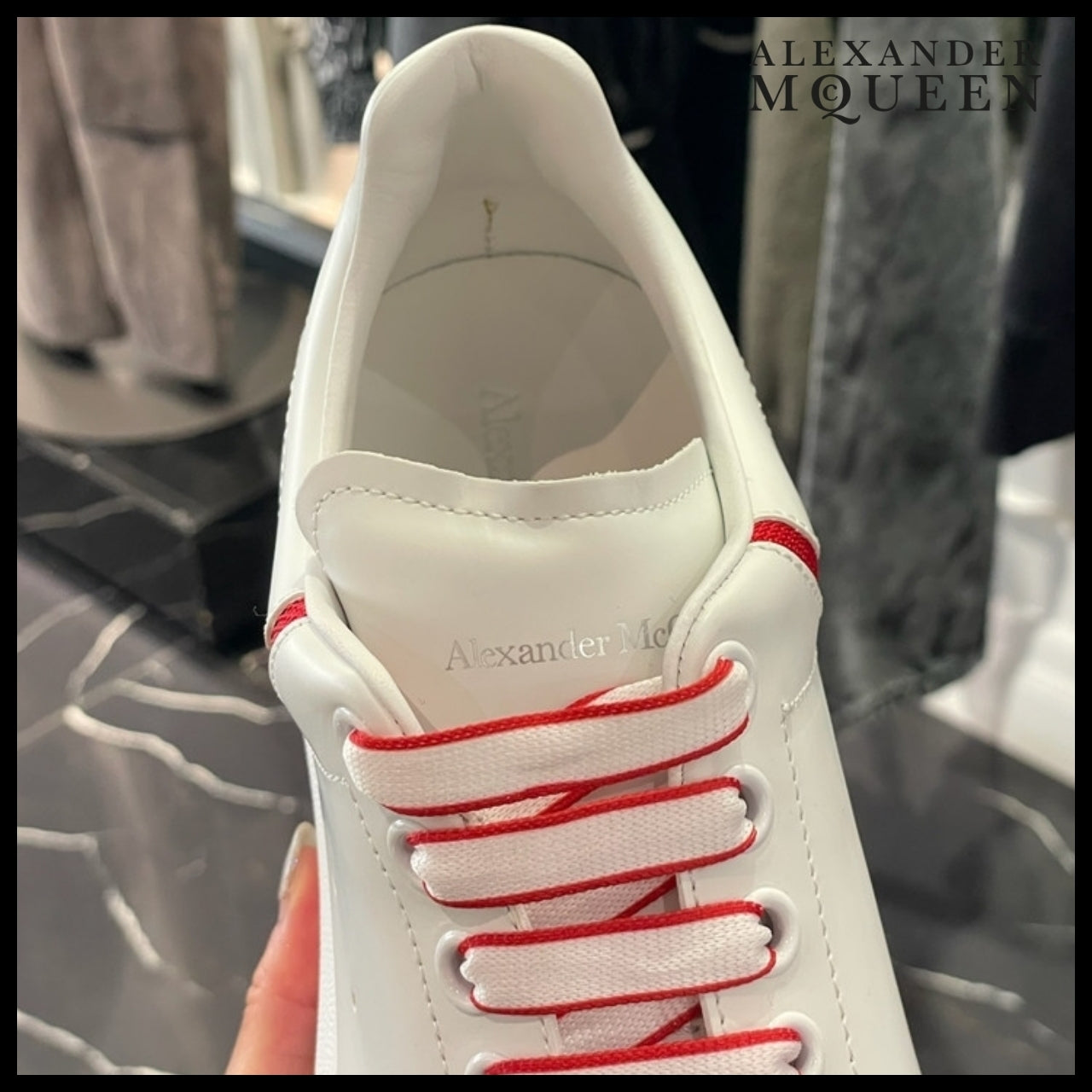 【Alexander Mcqueen】Upper LEA Sneakers White Red