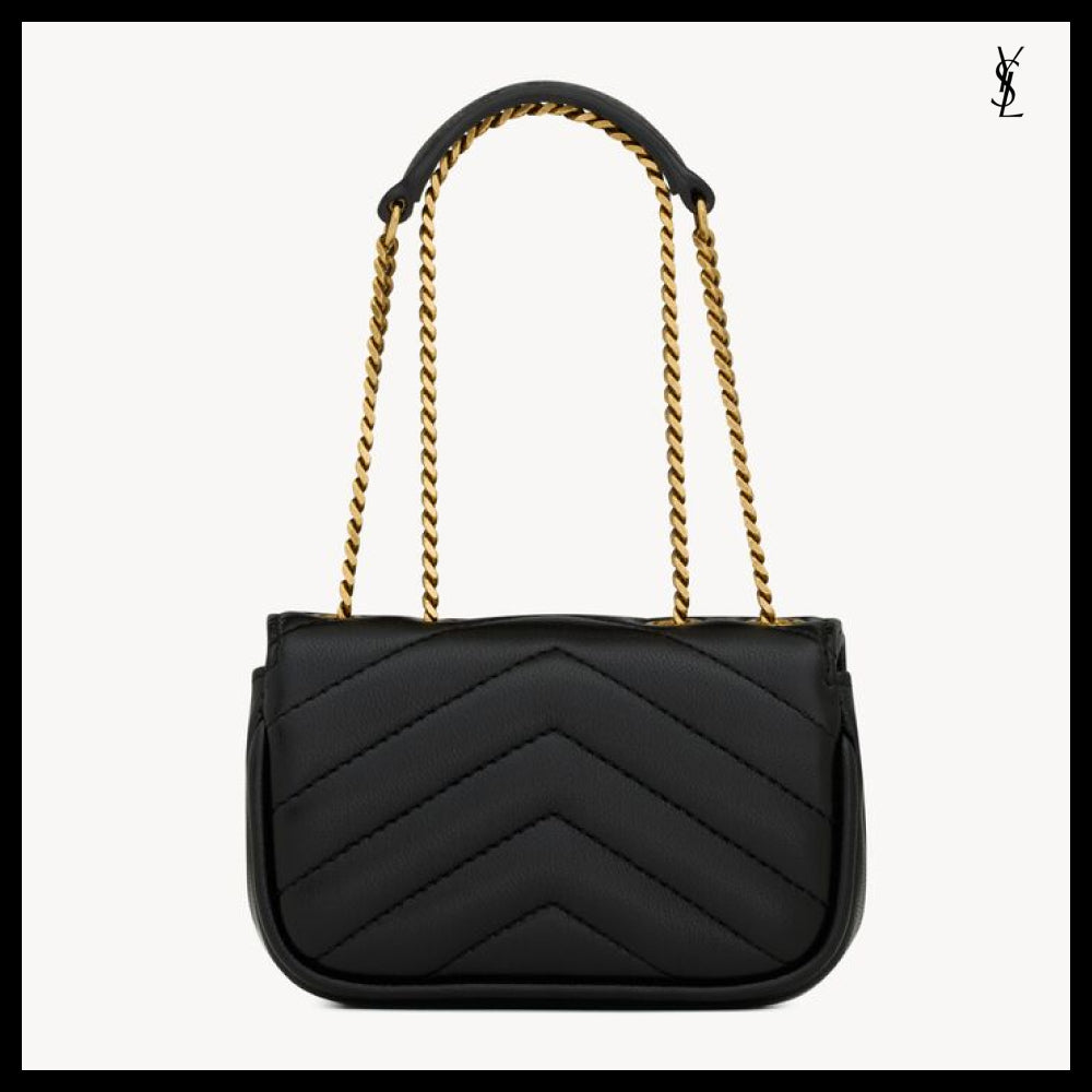 【Saint Laurent】Lambskin LOULOU Micro Bag Black