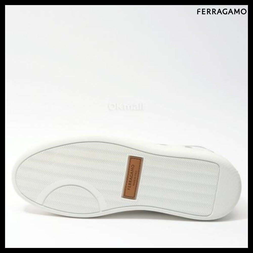 【Salvatore Ferragamo】030676 780983 Double Gancini Sneakers