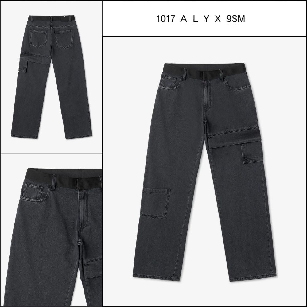 【ALYX】Oversized Cargo Denim Pants Black