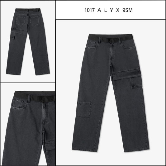 【ALYX】Oversized Cargo Denim Pants Black