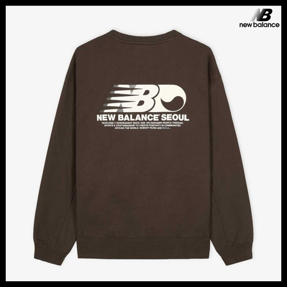 【New Balance】UNI NB Seoul Exclusive Sweatshirt Brown