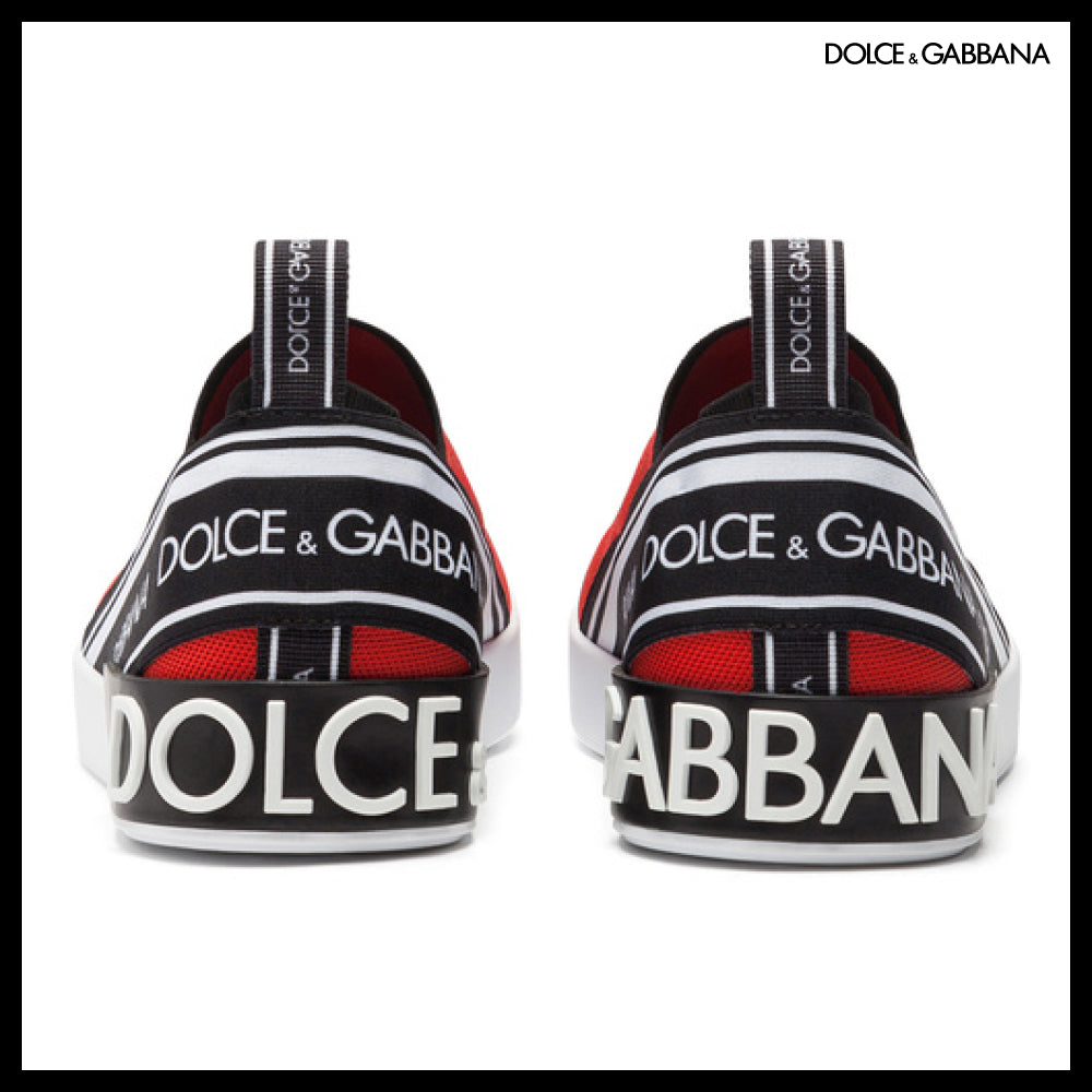 【Dolce & Gabbana】SLIP-ON PORTOFINO SNEAKERS IN MESH