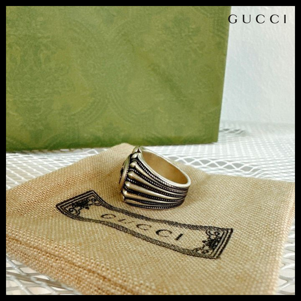 【GUCCI】G SUN FLOWER Sunflower Interlocking Sterling Ring