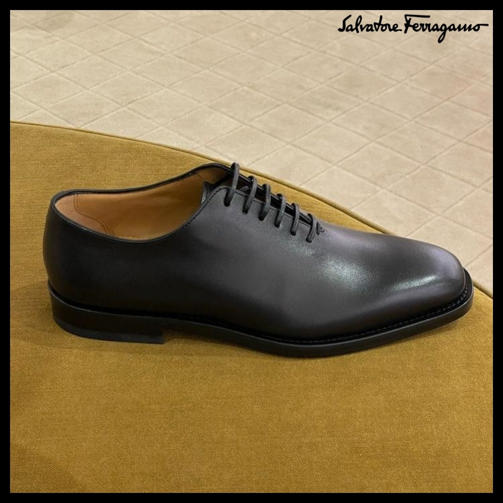 【FERRAGAMO】GEOFFREYDIV2 OXFORD LOAFERS BLACK
