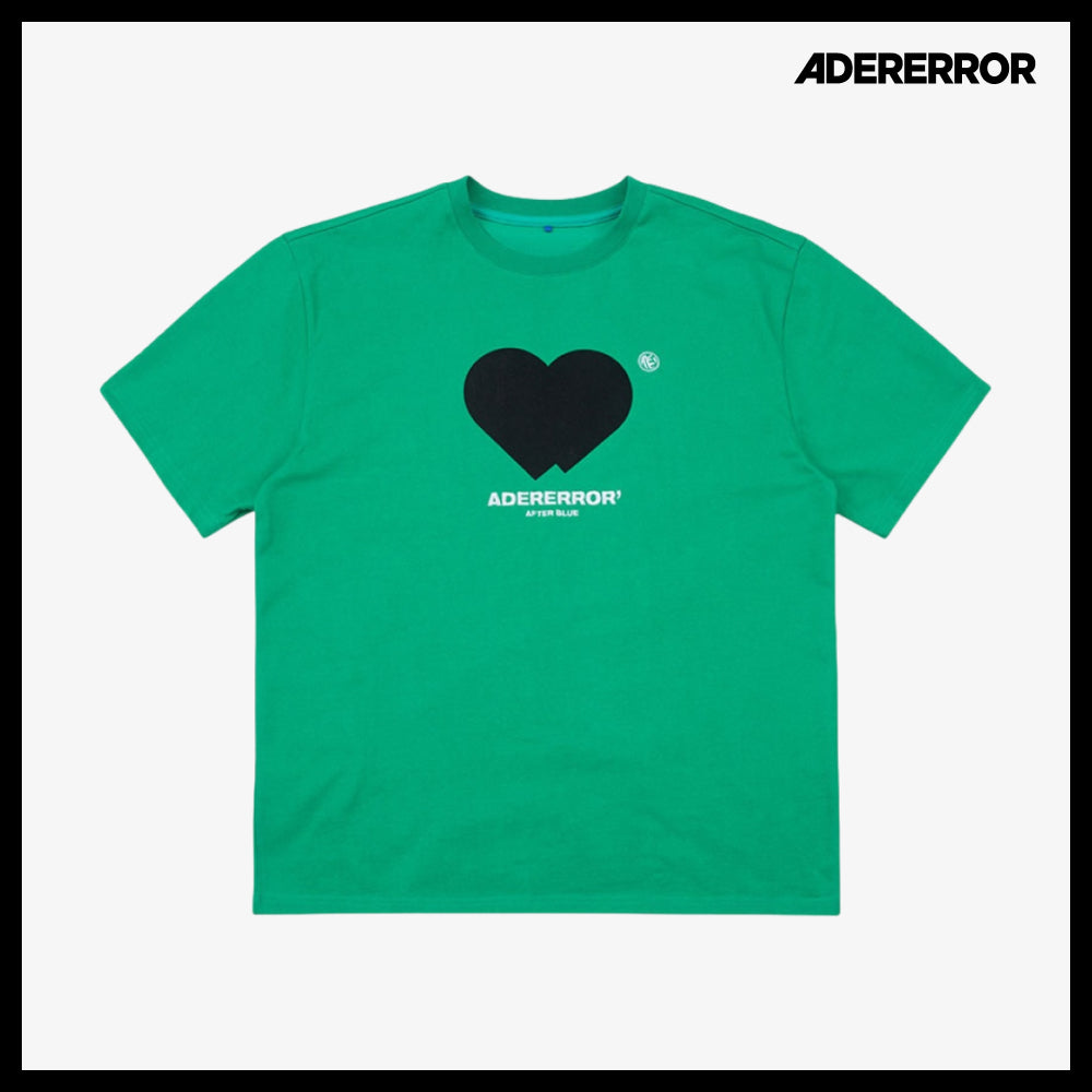 【ADERERROR】Twin Heart Logo T-Shirt Green