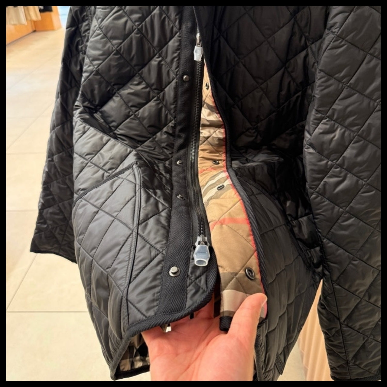 【Burberry】New Willowbrook Internal EKD Check Quilted