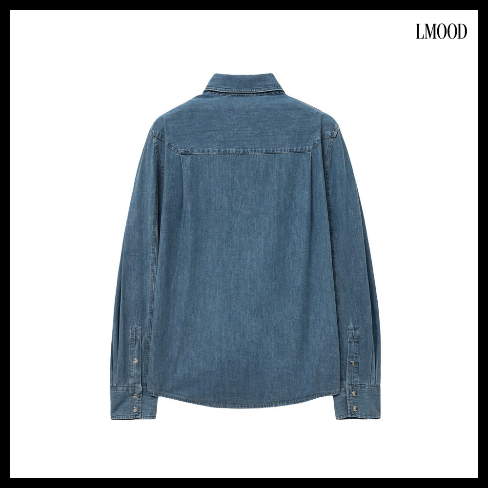 【LMOOD】Terry Denim Shirt 2 Colors