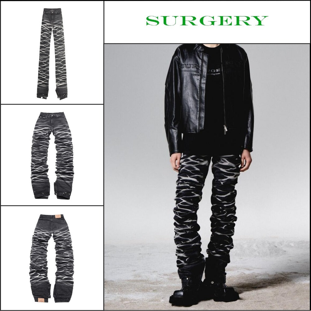 【SURGERY】Yoonseul Long Length Double Jeans Black