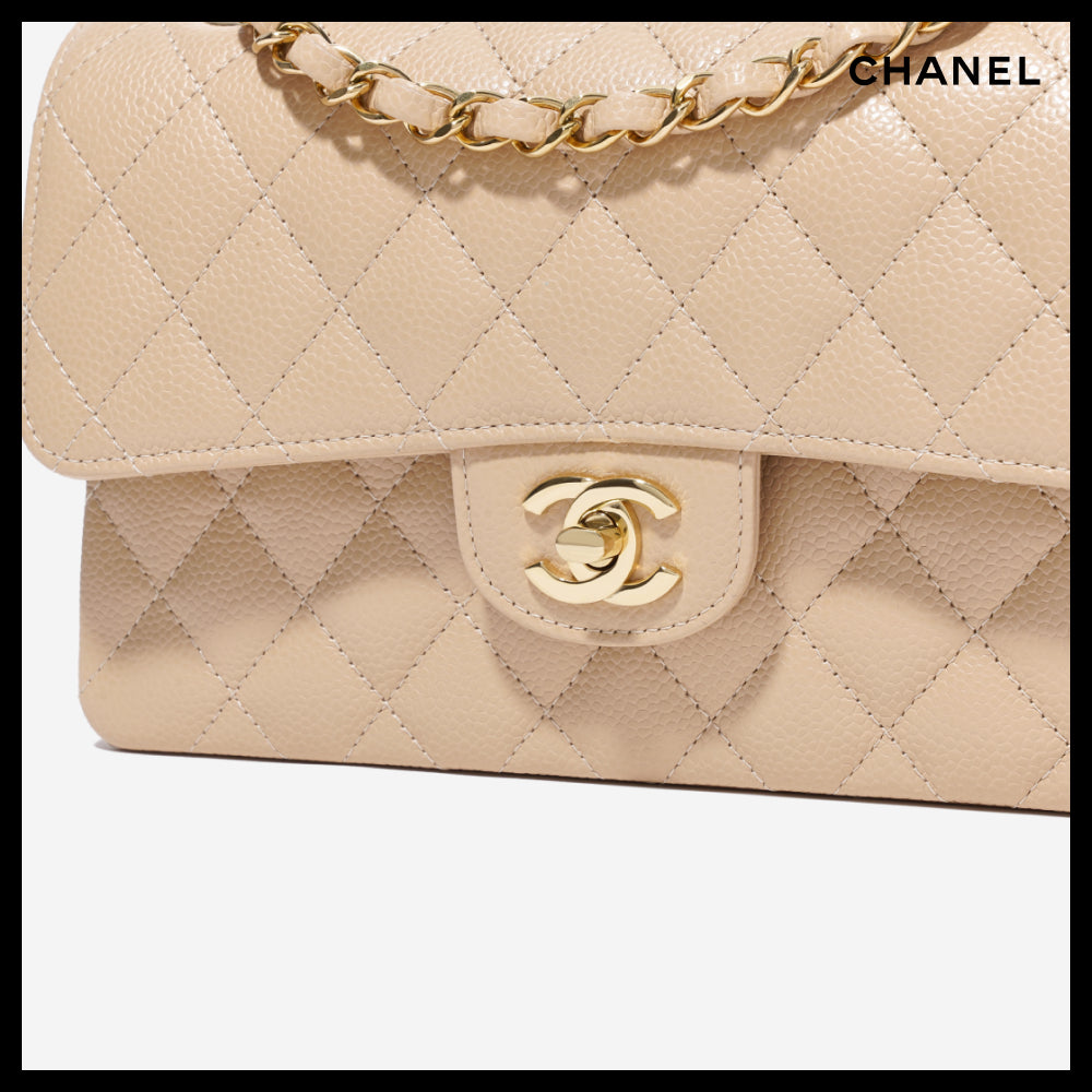 【CHANEL】Small Classic Handbag Grained Calfskin