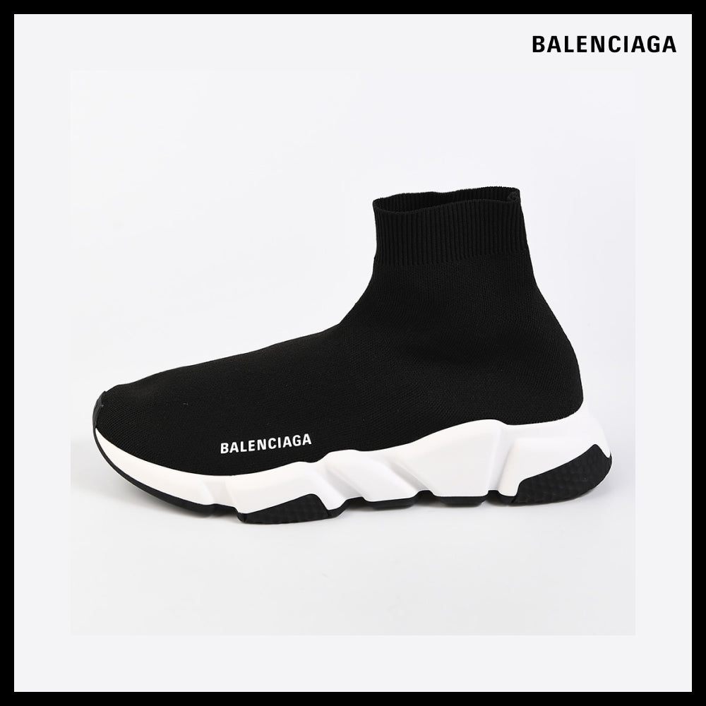 【BALENCIAGA】Speed Recycled Knit Sneaker Black White