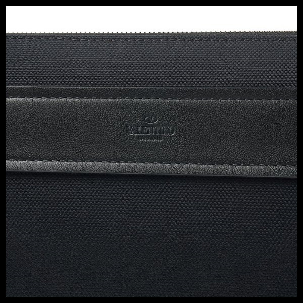 【VALENTINO】V Logo Fabric Shoulder Bag