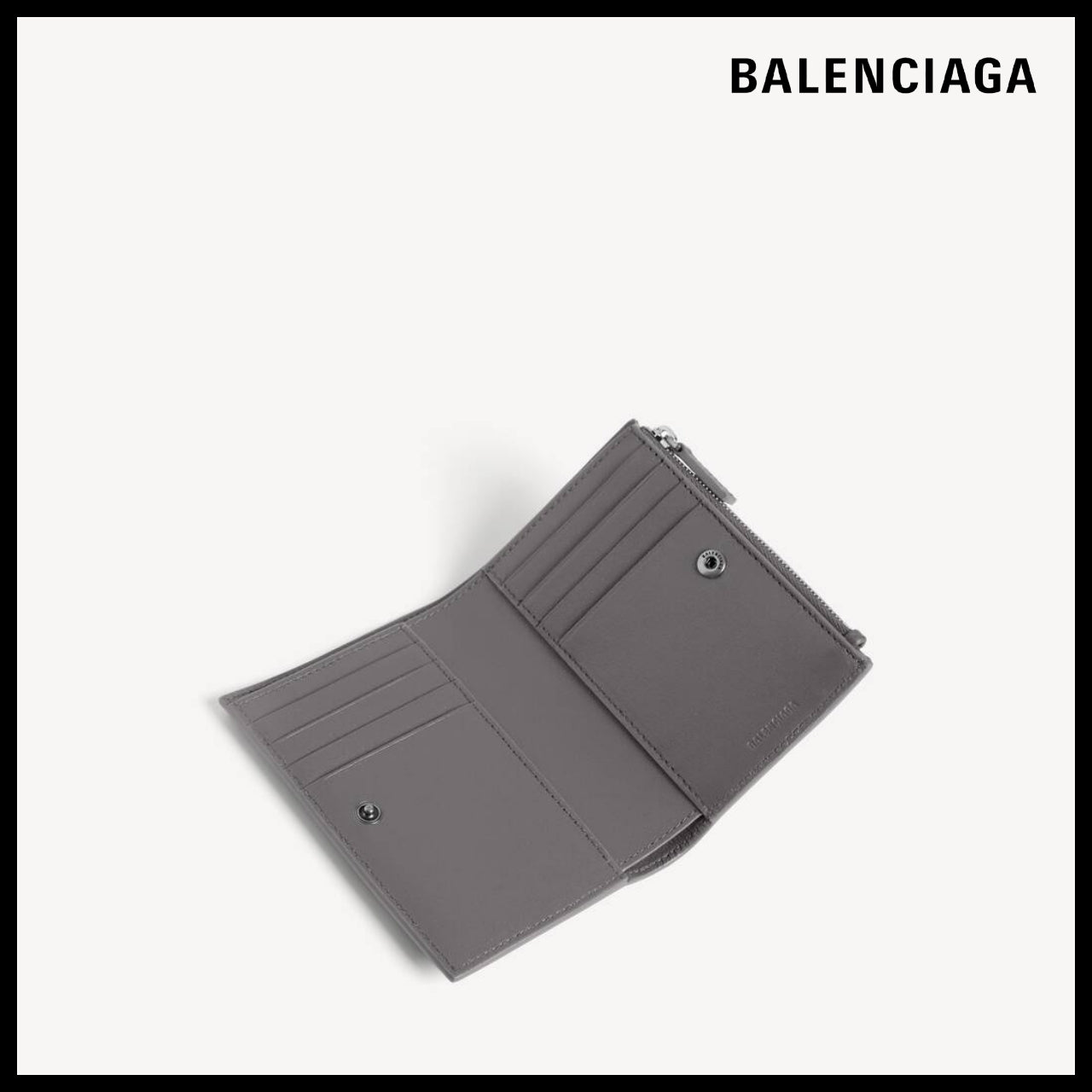 【BALENCIAGA】Credit Vertical Folded Card Holder Grey