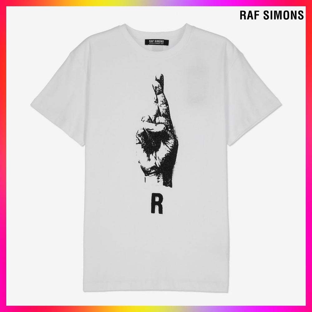 【RAF SIMONS】Hand Sign Short Sleeve T-Shirt 2 Colors