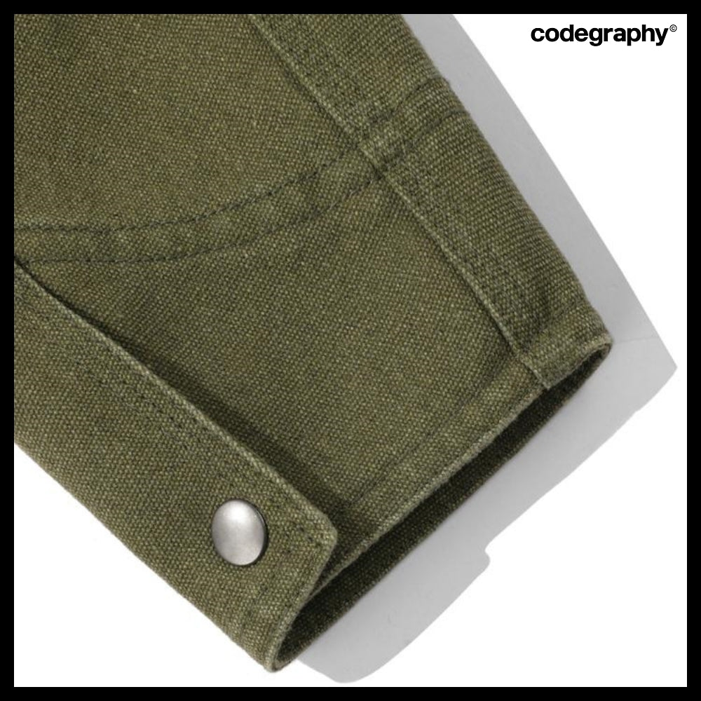 【codegraphy】ウォッシュド コットン フード ワーク ジャケット