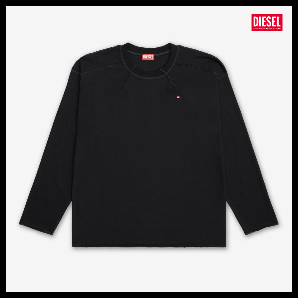 【DIESEL】T-Kraouer Boxed T1 Long Sleeve T-Shirt Black
