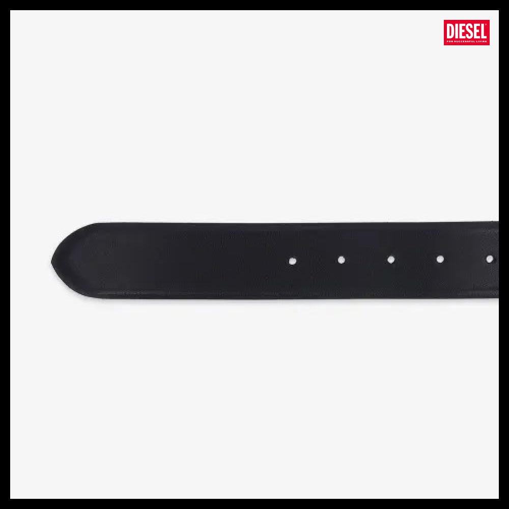【DIESEL】Oval D Logo B 1DR Belt Black