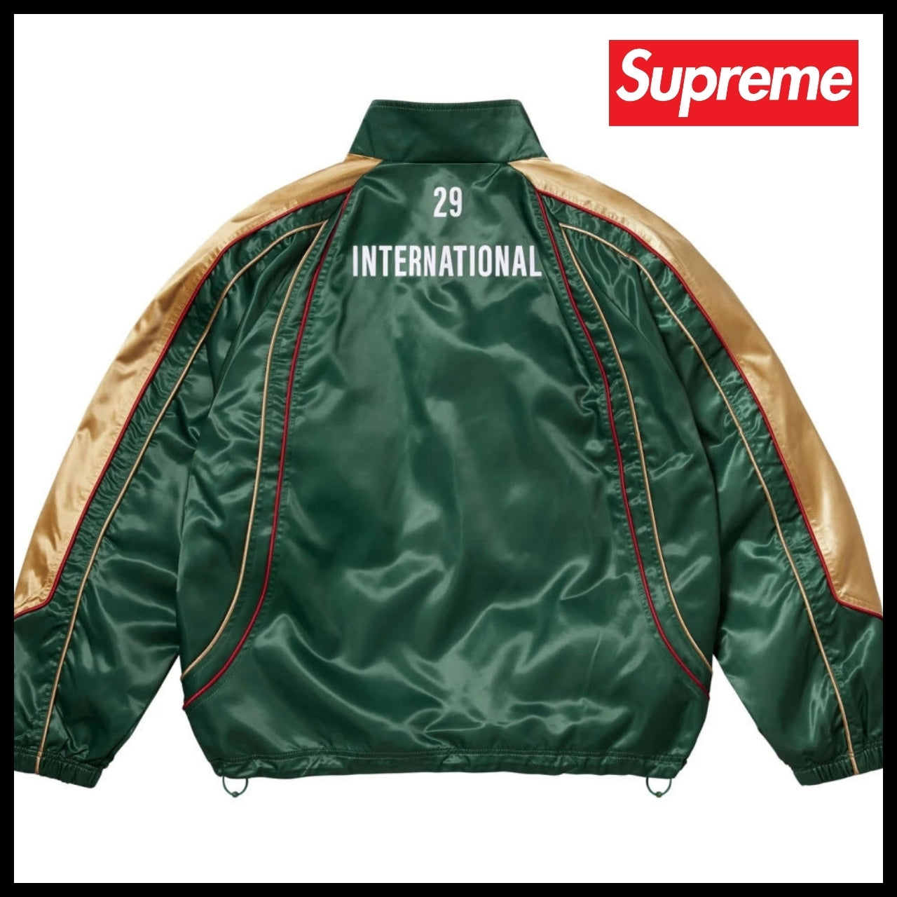 【Supreme】Satin Piping Pullover Green 25SS