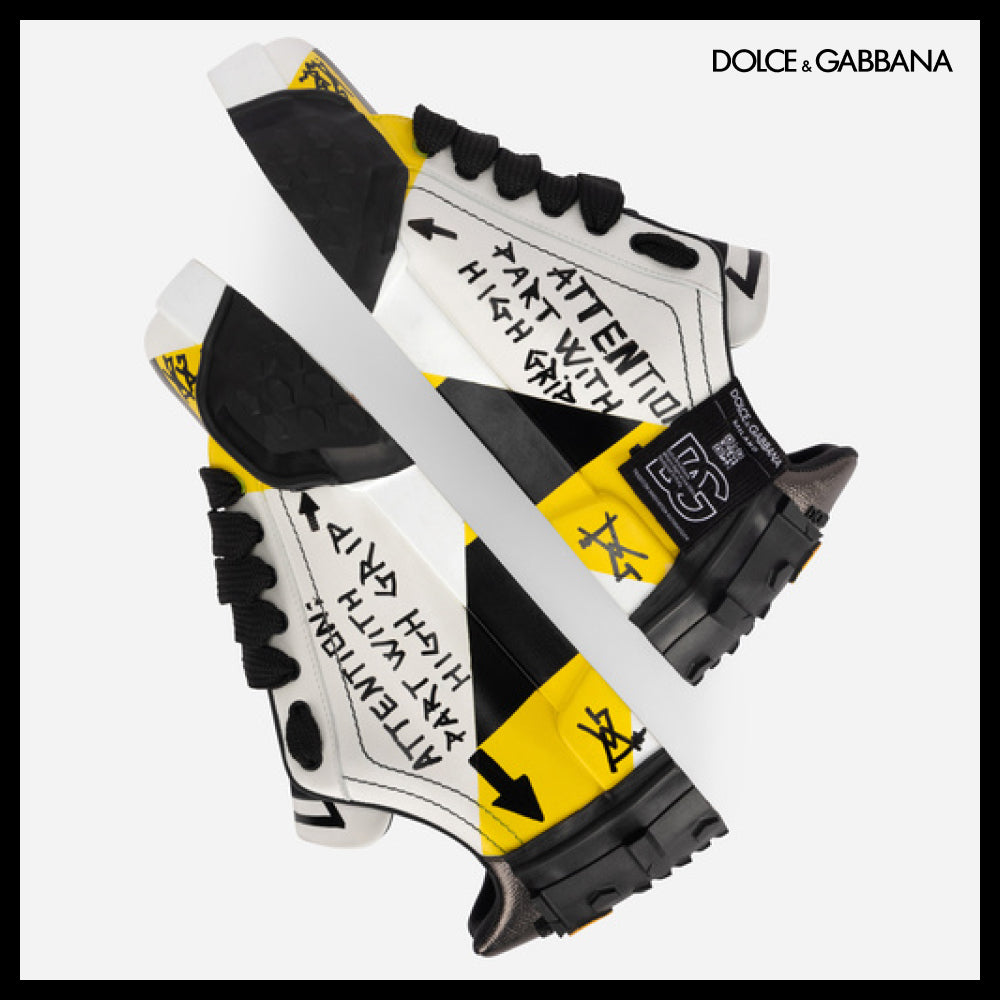 【Dolce & Gabbana】CALFSKIN PORTOFINO SNEAKERS WITHLETTERING