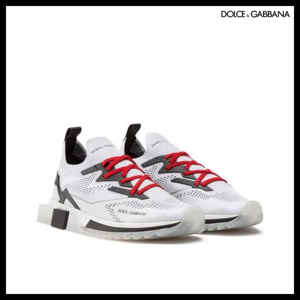 【Dolce & Gabbana】STRETCH MESH SORRENTO SNEAKERS WHITE