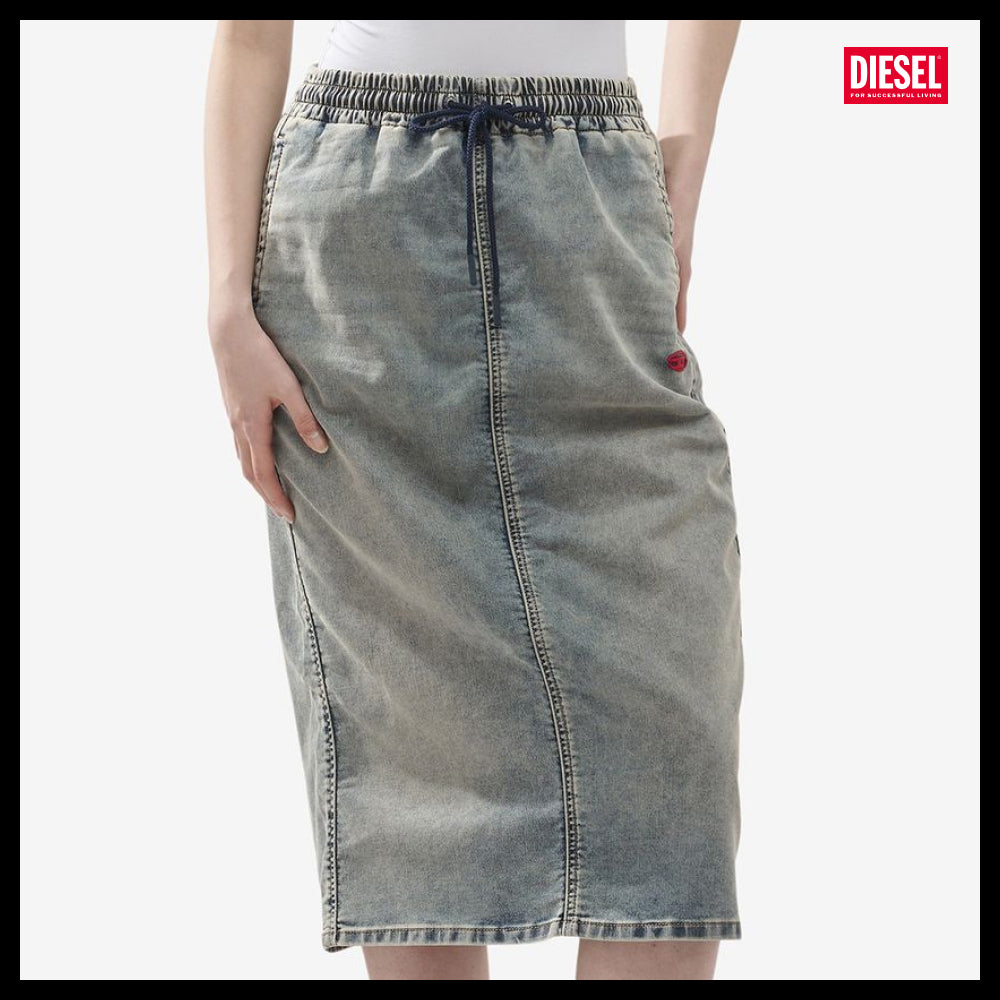 【DIESEL】DE Oren Jog Denim Skirt Blue
