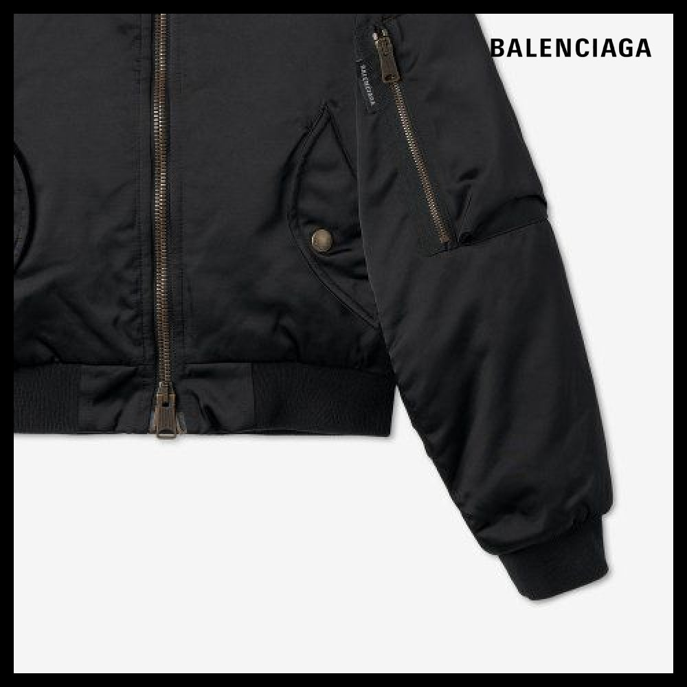 【BALENCIAGA】Shrunk Bomber Jacket Black