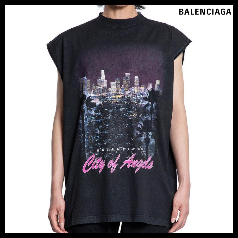 【BALENCIAGA】City Of Angels Sleeveless T-Shirt