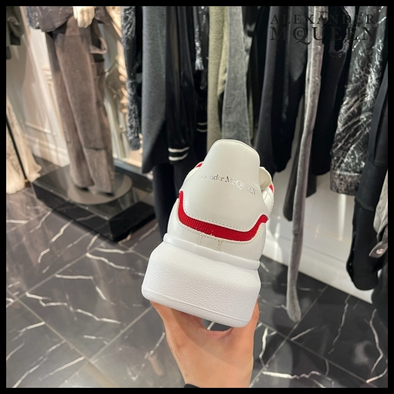【Alexander Mcqueen】Upper LEA Sneakers White Red