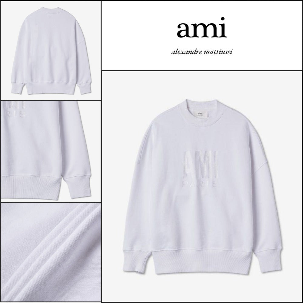 【 AMI PARIS 】 Big Logo Sweatshirt White