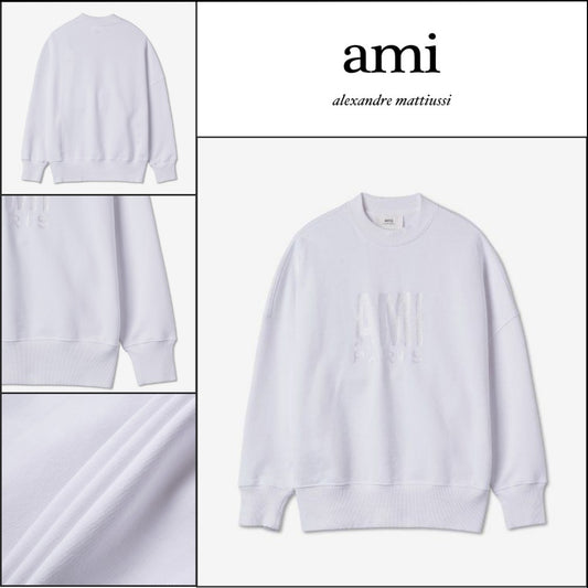 【 AMI PARIS 】 Big Logo Sweatshirt White