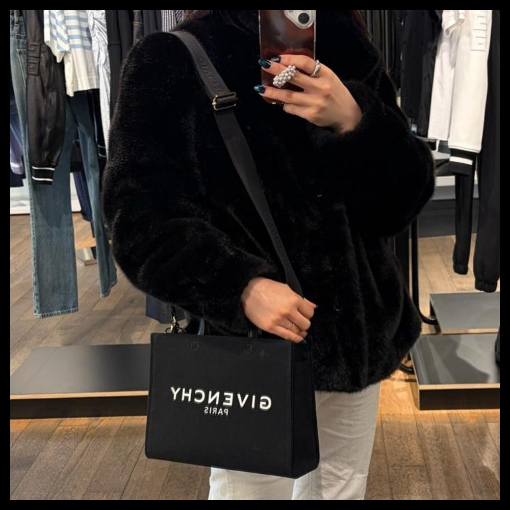 【GIVENCHY】Canvas Small Tote Bag Black