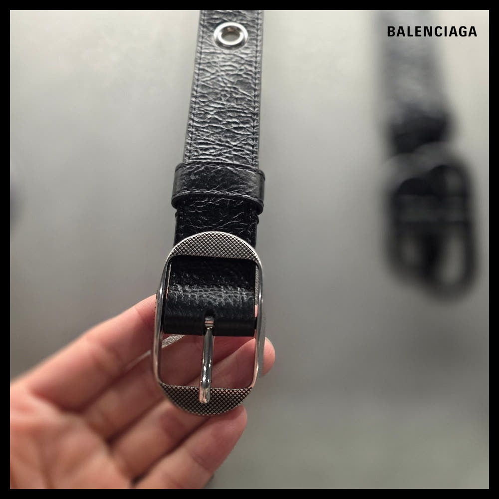 【BALENCIAGA】Le Cagole Belt in Black Silver