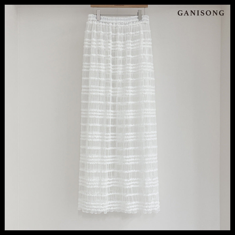【GANISONG】Bridal Bow Shower Dress White