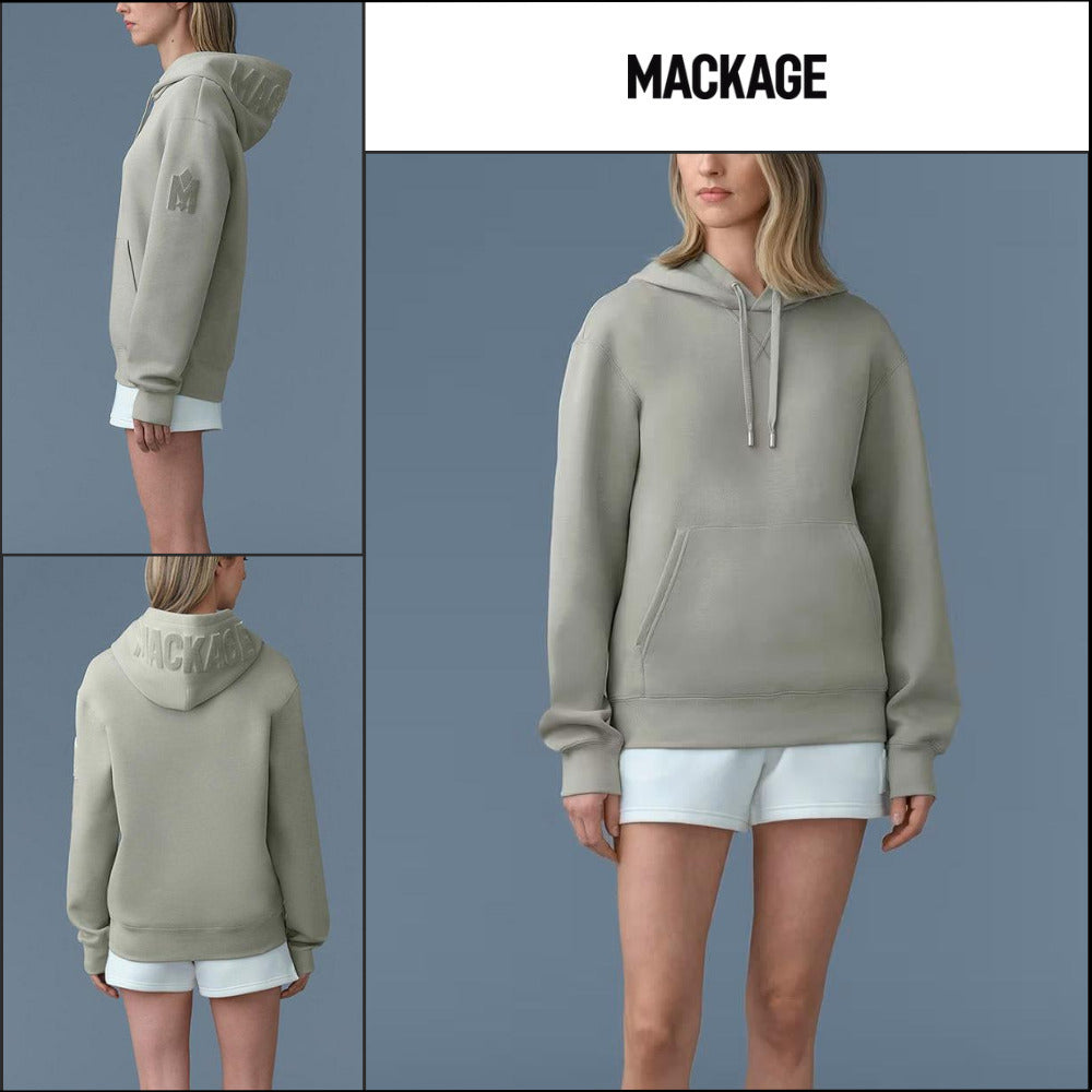 【MACKAGE】 Krys R Hooded Sweatshirt Green Fleece