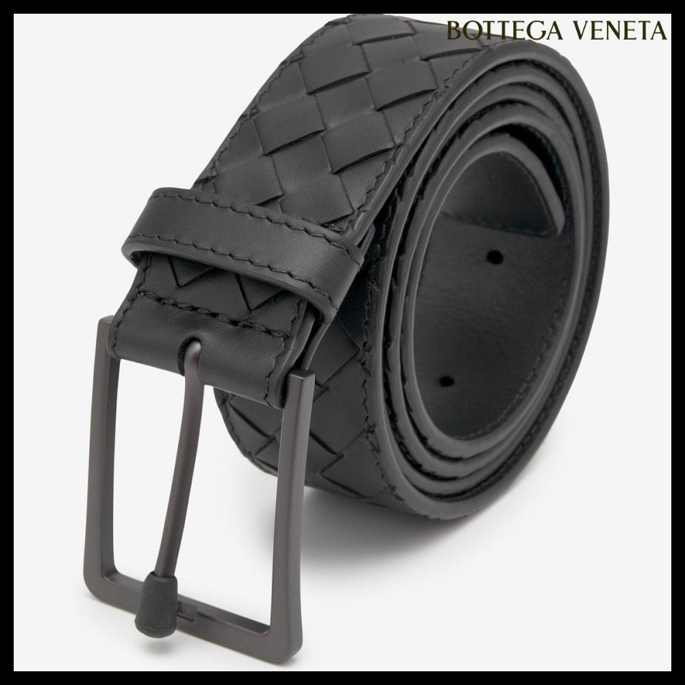 【BOTTEGA VENETA】Intrecciato Belt Black