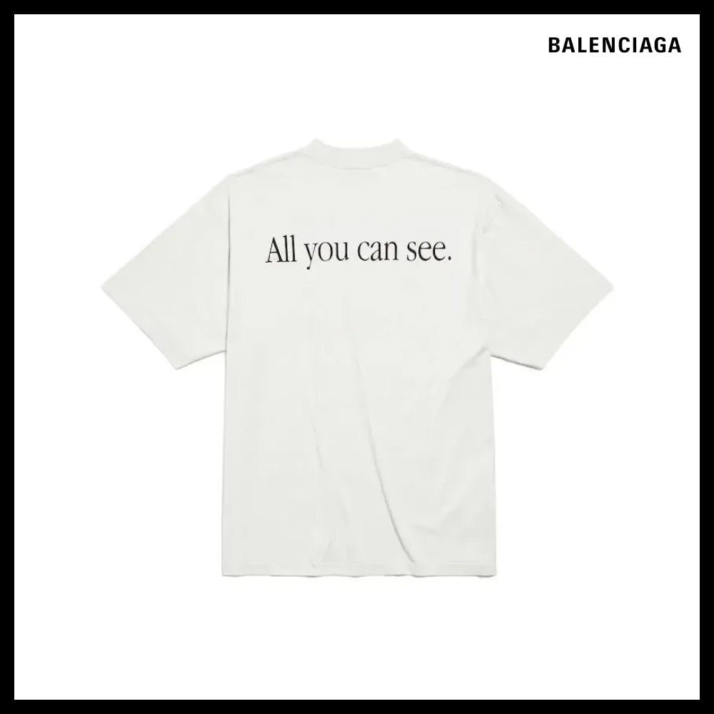 【BALENCIAGA】Sunglasses T-Shirt Medium Fit Dirty White
