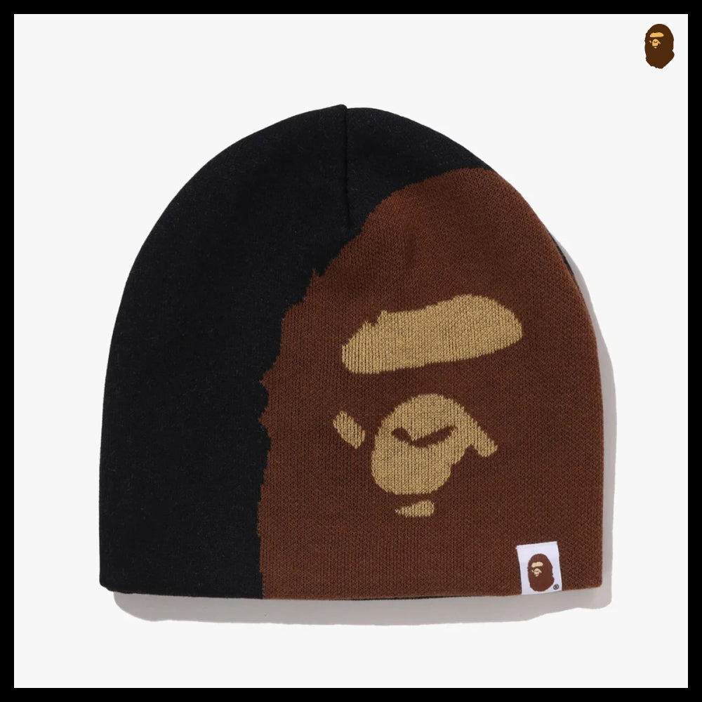 【A BATHING APE】Ape Head Knit Cap Black