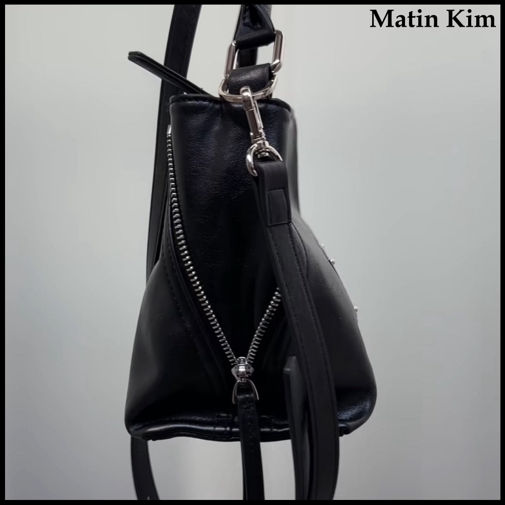 【Matin Kim】Side Zipper 2WAY Mini Crossbody Bag
