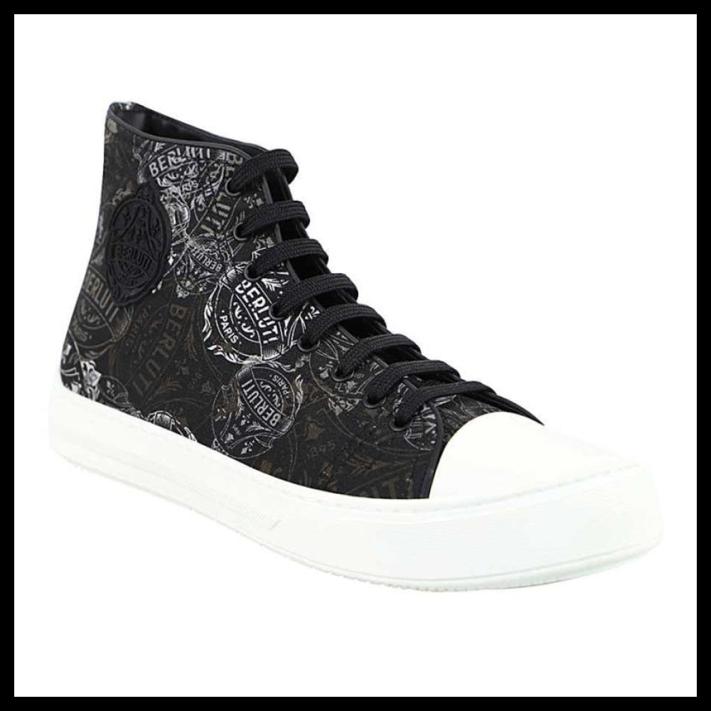 【BERLUTI】Logo High-Top Sneakers Black Men's