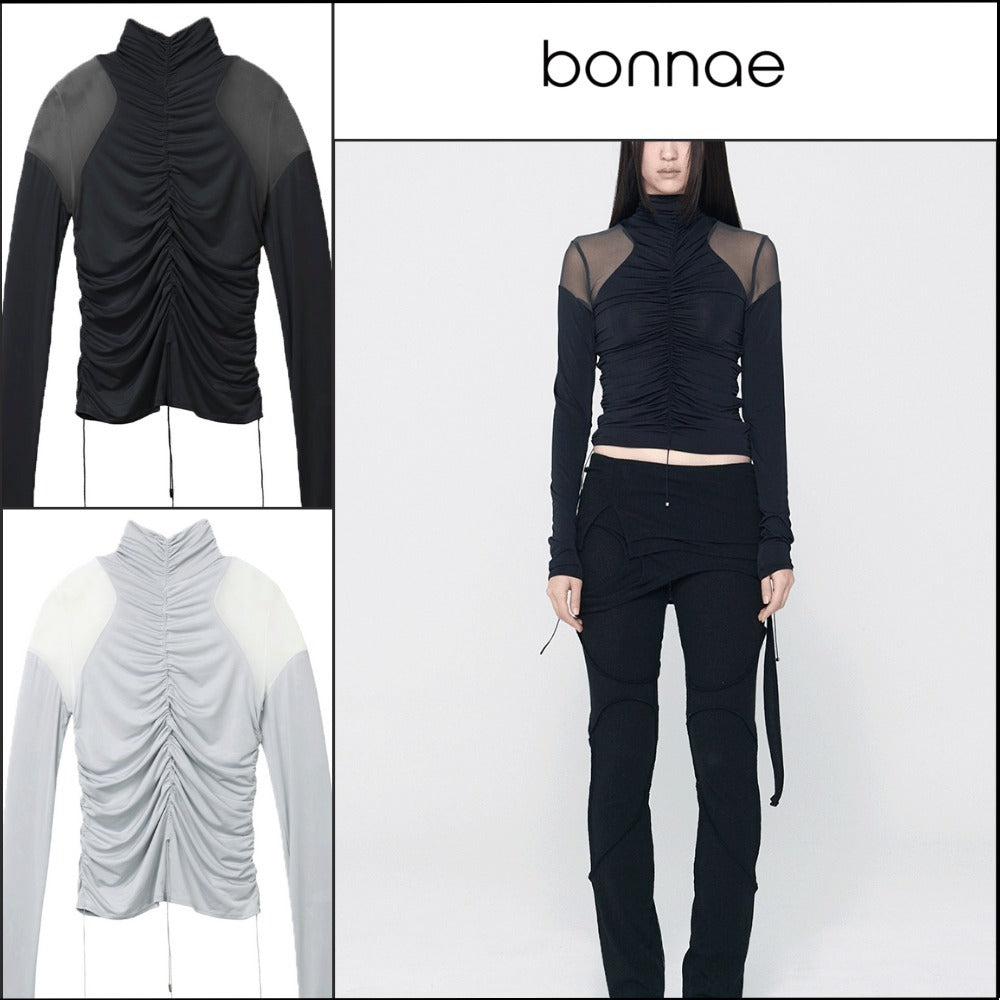 【Bonnae】Women's Angelic Shirring Top 2 Colors