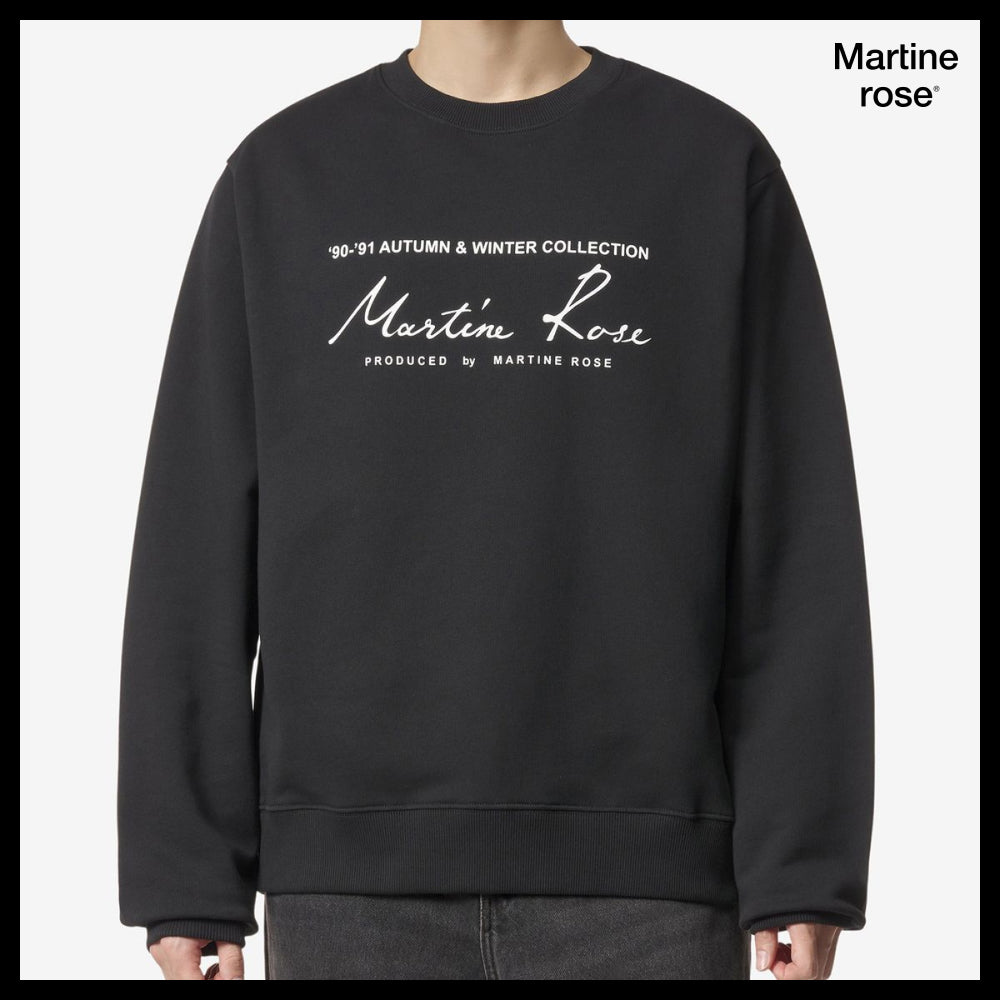 ◆MARTINE ROSE◆ ロゴ スウェット ブラック 人気 売れ筋