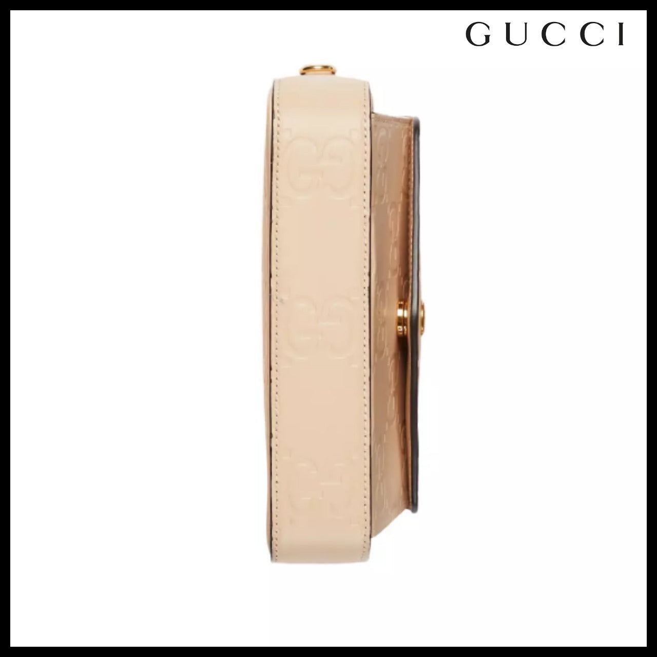 【GUCCI】GG Calf Leather Mini Shoulder Bag Souffle Rose