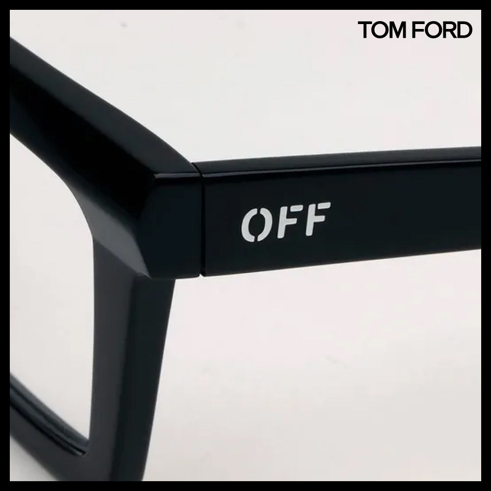【Off-White】Square Horn-Rimmed Eyeglasses Unisex Luxury