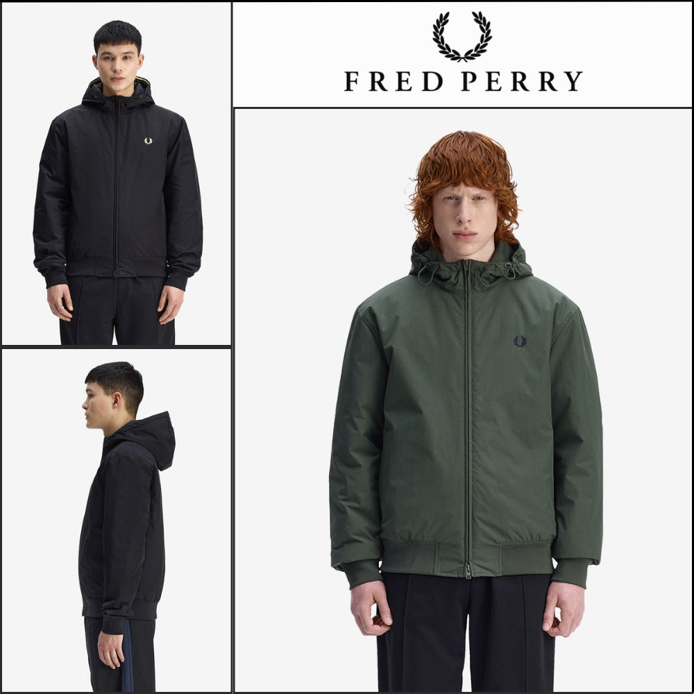 【FRED PERRY】Hooded Branded Jacket 2 Colors