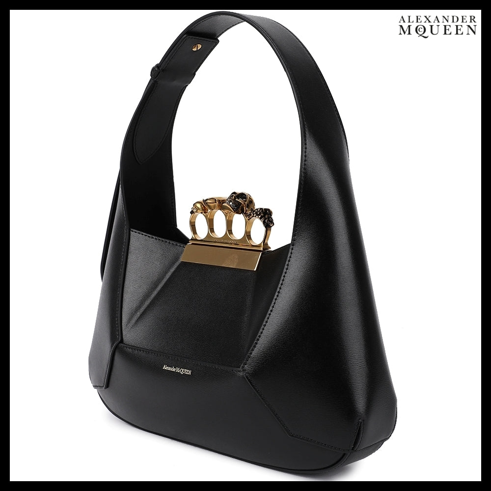 【Alexander Mcqueen】Jeweled Seal Mini Bag Black