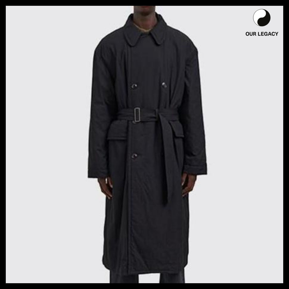 ◆OUR LEGACY◆25FW Duvet Trench Black Tide Cotton Nylon