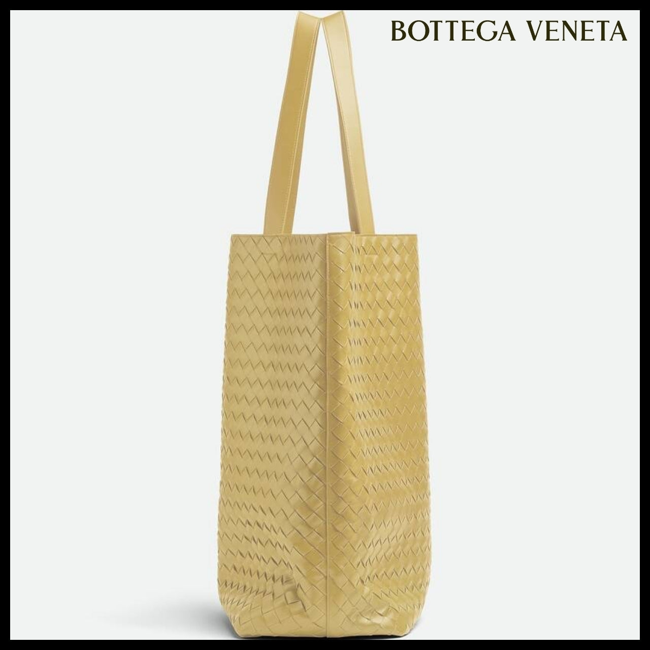 【BOTTEGA VENETA】LARGE INTRECCIATO NORTH-SOUTH TOTE TAPIOCA