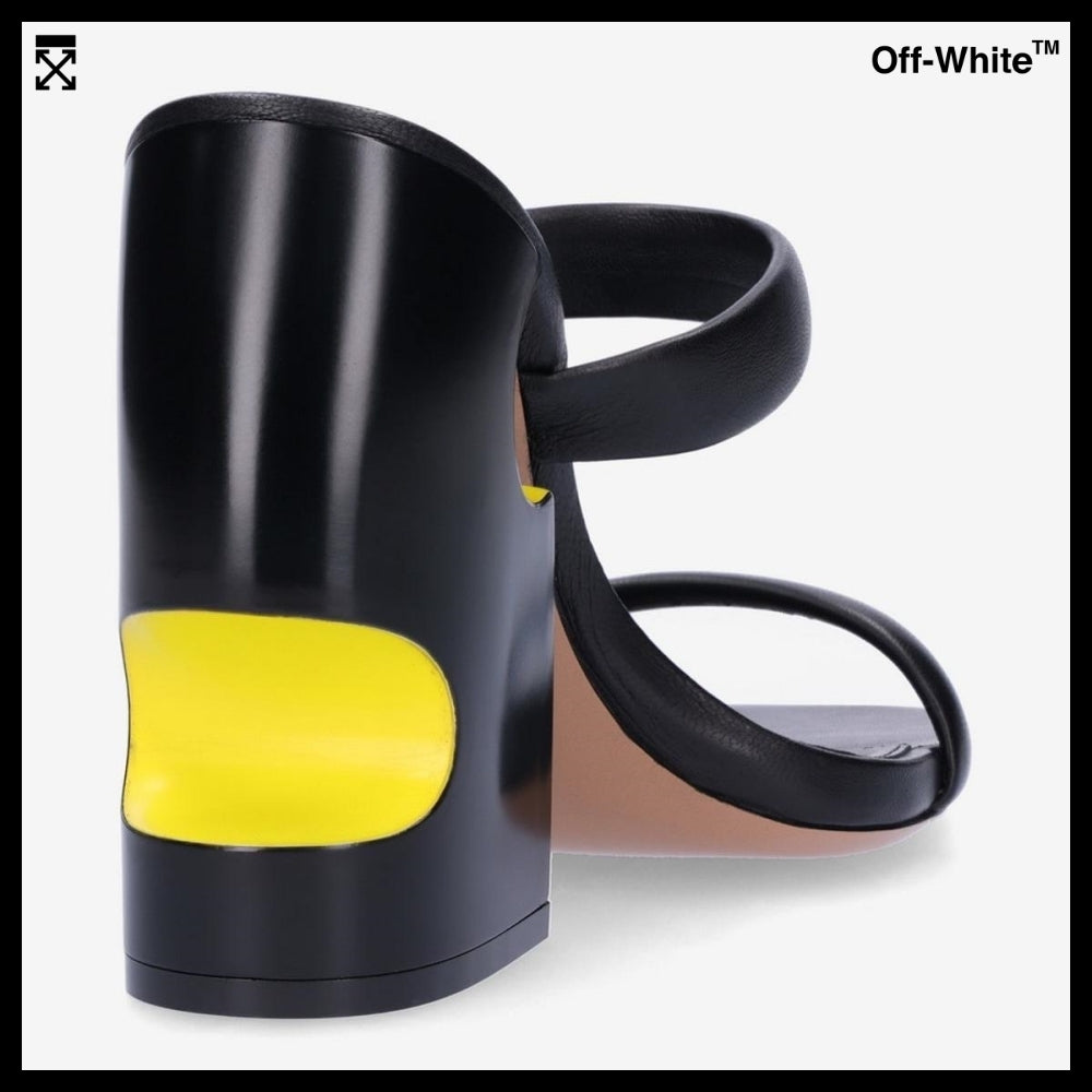 【Off-White】Meteor 120 Cut-Out Sandal Heels - Black