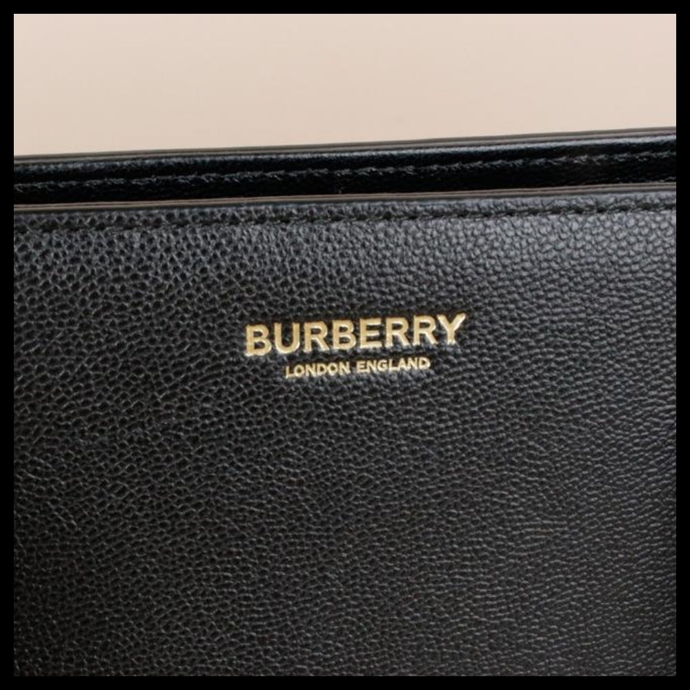 【Burberry】Banwell House Check Small Tote Bag Black