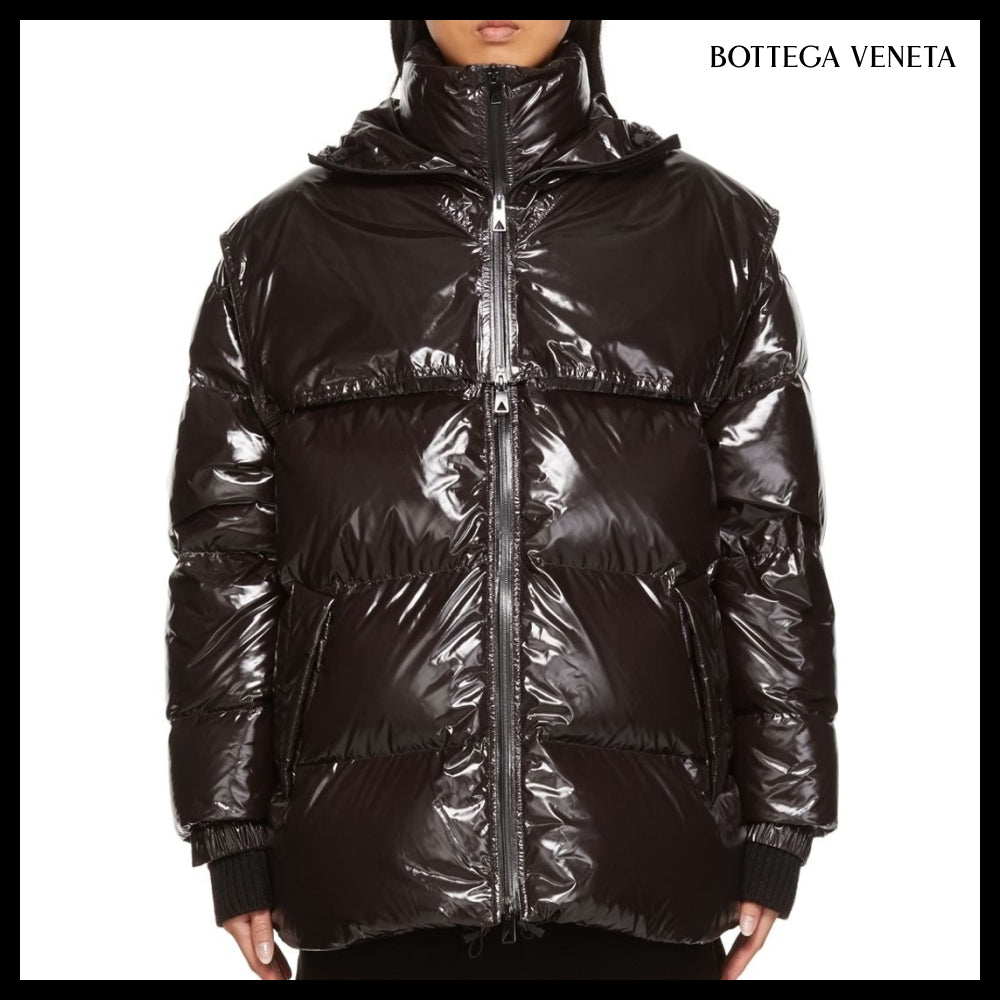 【BOTTEGA VENETA】Shiny down puffer jacket
